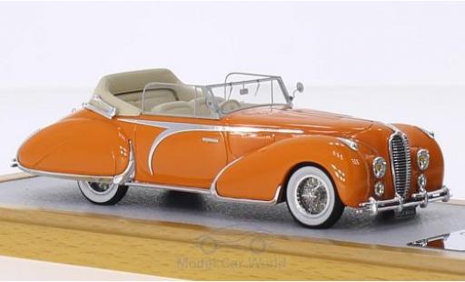 Modelauto Delahaye 135 Cabriolet Figoni Falaschi bruin RHD 1948 El Glaoui sn800954 1/43 Chromes