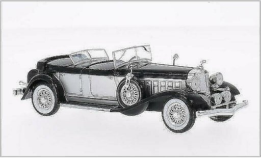 Chrysler Imperial Phaeton 1/43 WhiteBox Le Baron grijs/zwart 1933 modelauto