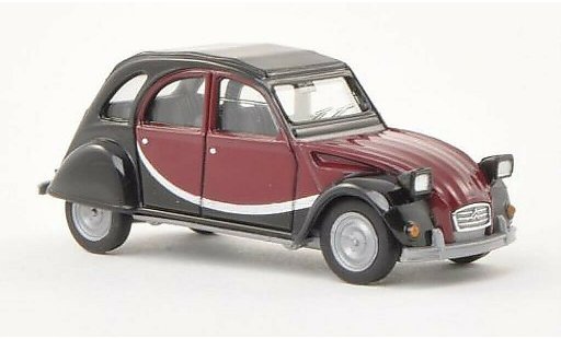Citroen 2CV Charleston 1/87 Herpa zwart/rood modelauto