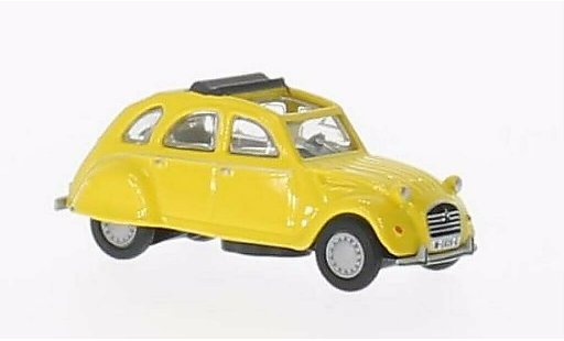 Citroen 2CV Berline 1/87 Schuco geel modelauto