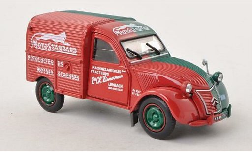 Citroen 2CV Berline 1/32 Universal Hobbies Motostandard rood/groen modelauto