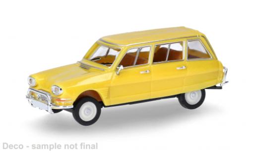 Modelauto Citroen Ami 6 Break Stationwagen geel 1/87 Herpa