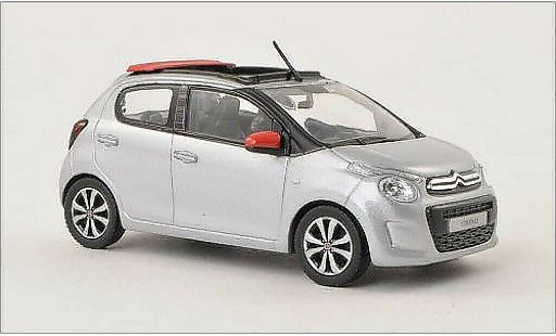Citroen C1 Airscape 1/43 Norev 5-Turer metallic grijs 2014 modelauto