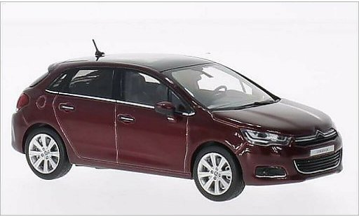 Citroen C4 Berline 1/43 Norev metallic rood 2015 modelauto