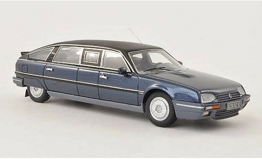 Citroen CX Berline 1/43 Matrix Tissier Sedan DDR blauw/mat-zwart 1986 modelauto