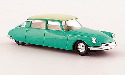 Citroen DS 19 1/87 Busch groen/beige met Pneumatiksimulation 1955 modelauto