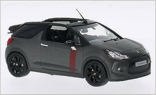 DS Automobiles DS3 Cabriolet 1/43 Norev Cabrio Racing mat-grijs 2014 modelauto