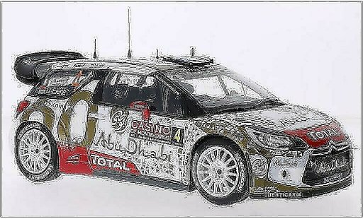 DS Automobiles DS3 WRC 1/18 Norev No.4 Abu Dhabi Rally Monte-Carlo 2015 /D.Elena modelauto