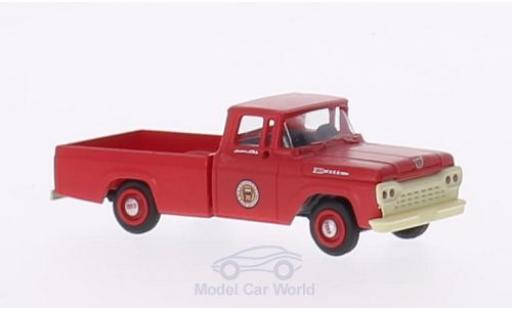 Modelauto Ford F-100 Pickup 00 Pennsylvania Rail Road 1960 met Hy-Line-Gleisaufsatzr&Atilde;&curren;dern 1/87 Classic Metal Works