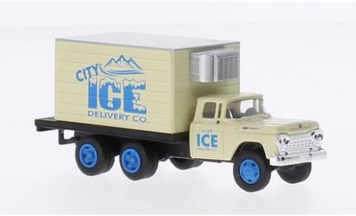 Modelauto Ford F-500 Box Truck City Ice Delivery Co. 1960 1/87 Classic Metal Works