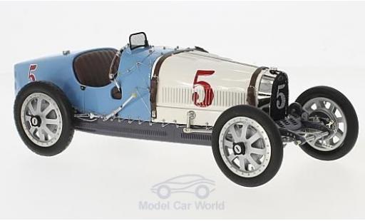 Modelauto Bugatti 35 grand prix T No.5 Nation Colour Projekt Zilverinien 1/18 CMC