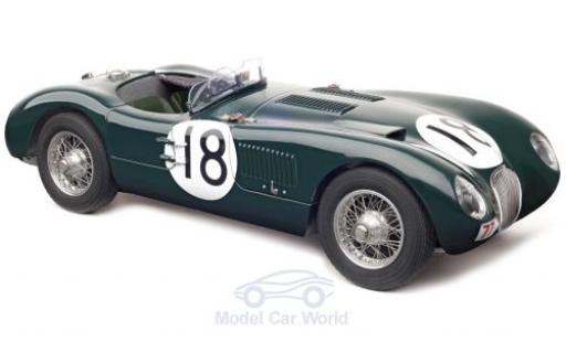Modelauto Jaguar C-Type Course groen RHD No.18 Racing Team 24h Le Mans 1953 T.Rolt/D.Hamilton 1/18 CMC