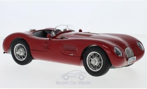 Modelauto Jaguar C-Type Base rood RHD 1952 XKC 023 aktueller Zustand Dr. Christian Jenny 1/18 CMC