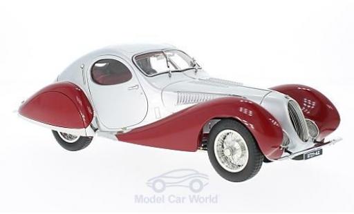 Modelauto Talbot Lago Figoni & Falaschi Coupe type 150 C-SS Teardrop grijs/rood RHD 1937 1/18 CMC