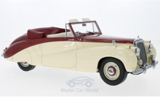Modelauto Daimler DB18 Cabriolet Special Sports by Barker metallic rood/beige RHD 1952 1/18 CMF