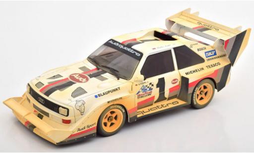 Modelauto Audi Sport Quattro s1 e2 No.1 Sport International Hill Climb Pikes Peak 1987 avec pistes de course W.R&Atilde;&para;hrl 1/18 CMR