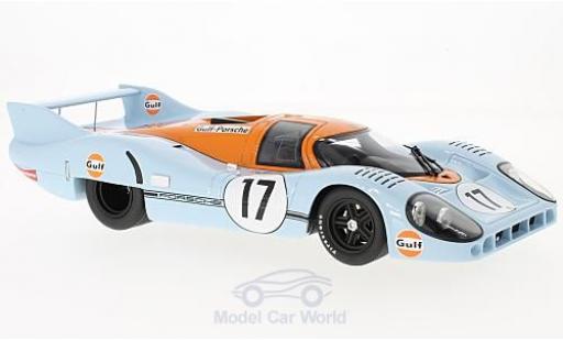 Modelauto Porsche 917 1971 LH No.17 Gulf 24h Le Mans J.Siffert/D.Bell 1/18 CMR