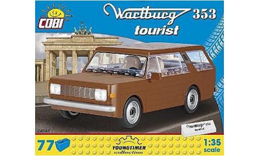 Modelauto Wartburg 353 Tourist bruin Bausteine Anzahl le Bl&Atilde;&para;cke: 77 1/35 Cobi