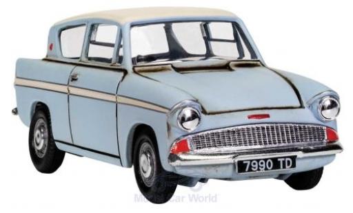 Modelauto Ford Anglia 105E blauw/wit Harry Potter with Harry and Ron figures 1/43 Corgi