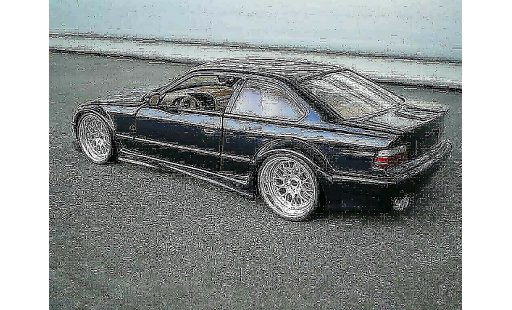 Bmw M3 coupe 1/18 Ut Models GTR E36 blauw jantes larges modelauto