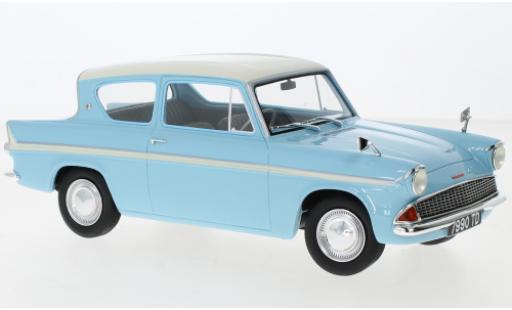 Modelauto Ford Anglia 105E blauw/beige RHD 1961 1/18 Cult Scale Models