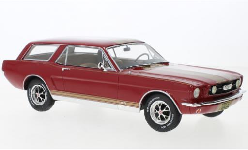 Modelauto Ford Mustang Hardtop rood/Dekor 1965 1/18 Cult Scale Models