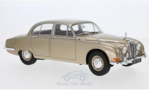 Modelauto Jaguar S-Type Base metallic beige RHD 1965 1/18 Cult Scale Models