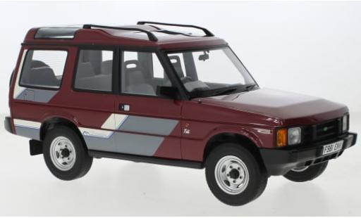 Modelauto Land Rover Discovery Base MkI metallic rood/Dekor RHD 1989 1/18 Cult Scale Models