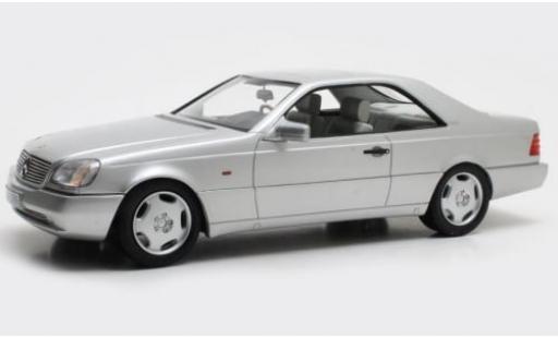 Modelauto Mercedes 600 AMG SEC (C140) grijs 1992 1/18 Cult Scale Models