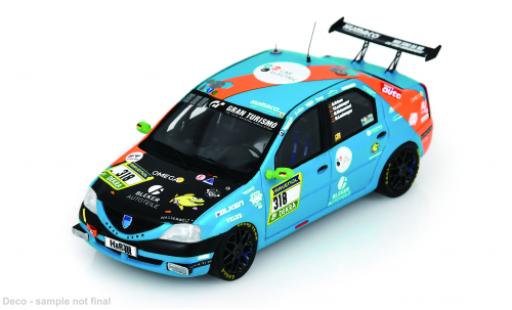Modelauto Dacia Logan course 24h N&Atilde;&frac14;rburgring 2024 Ollis Garage Racing #318 O.Kriese/M.Lachmayer 1/43 Spark