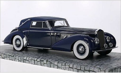 Delage D8-120 Cabriolet 1/18 Minichamps blauw/blauw RHD 1939 modelauto