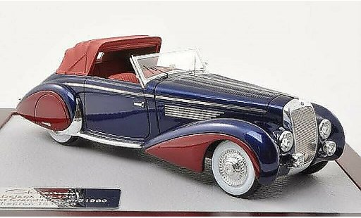 Delage D8-120 Cabriolet 1/43 Chromes Grand Luxe Chapron blauw/rood 1946 modelauto