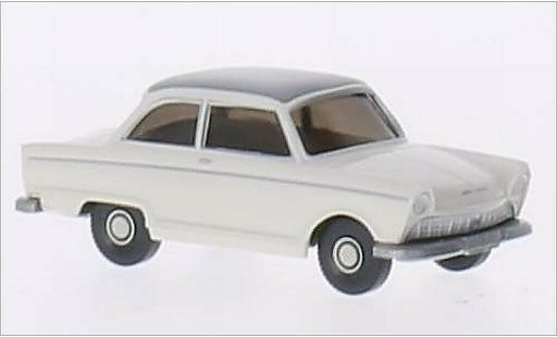 DKW Junior Berline 1/87 Wiking de Luxe wit/mat-grijs modelauto