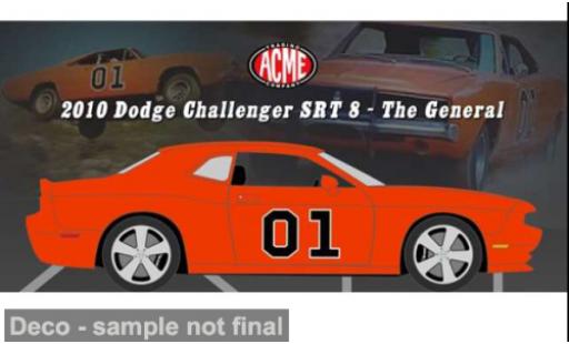 Modelauto Dodge Challenger SRT 8 rood 2010 The General 1/18 ACME