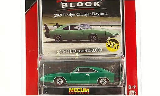 Dodge Charger Daytona 1/64 Greenlight groen 1969 modelauto