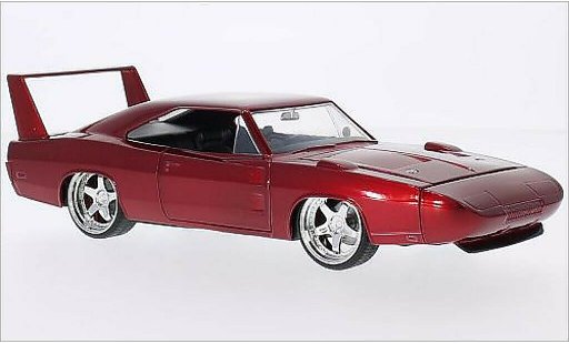 Dodge Charger Daytona 1/24 Jada Toys metallic rood 1969 modelauto