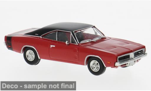 Modelauto Dodge Charger Coupe rood/zwart 1969 1/87 Brekina