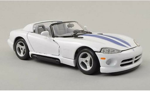 Dodge Viper RT 10 1/24 Burago / wit/blauw modelauto