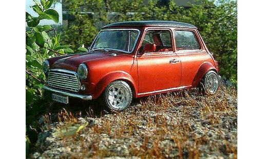 Austin Mini cooper 1/18 Burago racing modelauto