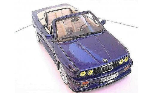Bmw 325 Cabriolet 1/18 Autoart E30 i e30 blauw metallized swap moteur m3 interieur cuir beige modelauto