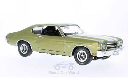 Modelauto Chevrolet Chevelle SS 454 metallic groen/wit 1970 1/18 Ertl