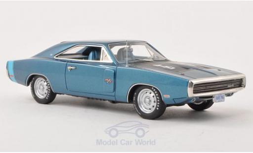 Modelauto Dodge Charger 1970 R/T metallic blauw/mat-zwart 1/43 Ertl
