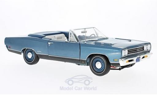 Modelauto Plymouth GTX Convertible Cabriolet metallic blauw 50th verjaardag 1969 zonder Vitrine 1/18 Ertl