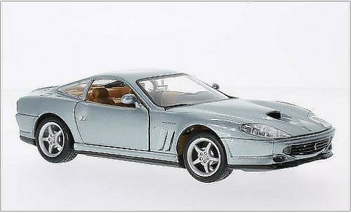 Ferrari 550 Maranello 1/24 Burago metallic grijs modelauto