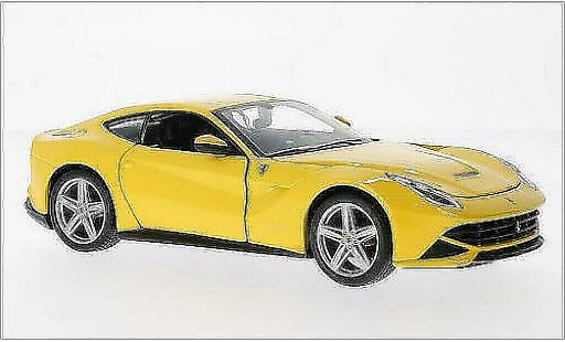Ferrari F12 Berlinetta 1/24 Burago 2 Sedan geel modelauto