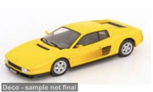 Modelauto Ferrari Testarossa Coupe geel 1986 1/18 KK Scale