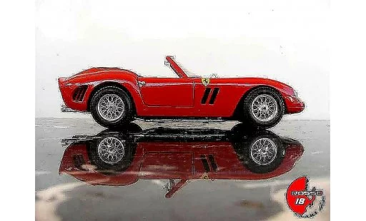 Ferrari 250 TR 1/18 Burago cabriolet rood modelauto