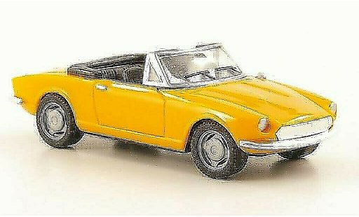 Fiat 124 Sport Spider 1/87 Herpa oranje modelauto