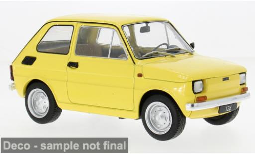 Modelauto Fiat 126 Berlina geel 1972 1/18 MCG
