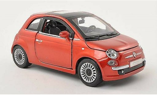 Fiat 500 Base 1/24 Burago koper 2007 modelauto